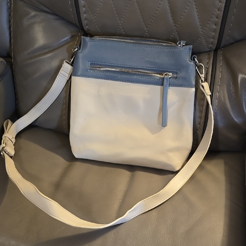 Two-Tone Blue and Cream Women's Bag